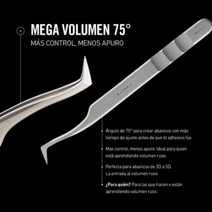 Pinza para Extensiones de Pestañas Mega Volumen 75°