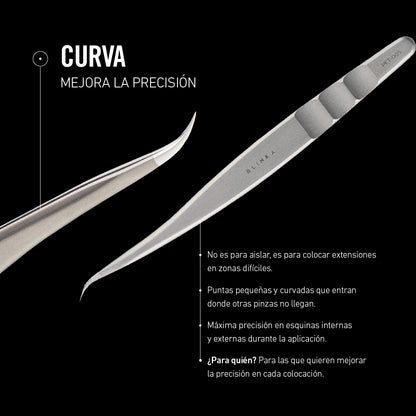 Pinza Curva para Extensiones de Pestañas